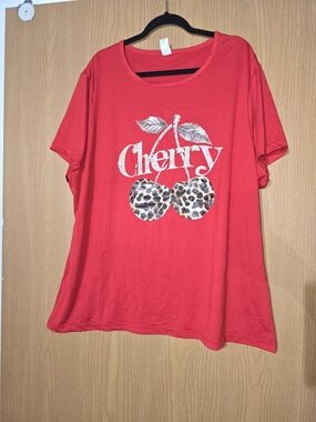 Red 'Cherry' Graphic Women's Tee